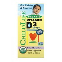 ChildLife 비타민 Vitamin D3 400 IU 0.21 fl oz (6.25 ml) Cholecalciferol 콜리칼페시놀 MCToil