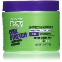 4 Ounce (Pack of 1) Curl Garnier Fructis Style Curl Stretch Loosening Pudding 4 Ounce Jar For Na, 1