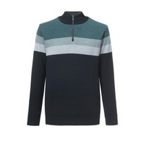 [닥스골프] [20FW] WGSW0D714E3 그린 컬러블록 울 반집업니트