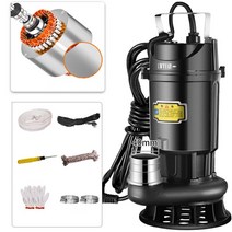 절단식 수중 오수 펌프 양수기 750W 40mm 농업용 분뇨 머드 잠수 정화조 가정용, 단품