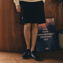 뮤직프리크 로고 스웻 쇼츠 반바지