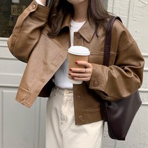 줄리엔느 헤네인 데일리 기본 가죽 자켓