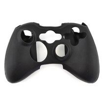 XBOX 360 콘솔게임 실리콘 스킨 커버 보호 케이스 xbox 360 무선 다채로운 게임 액세서리용 소프트 컨트롤러 보호기 86, 검은 색