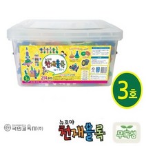 뉴꼬마 천재블록 214pcs, 혼합색상