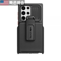 [Tech21 정품] Evo Max 삼성 갤럭시 S22 울트라용 - 홀스터 및 6.1m(20피트) 멀티 드롭 보호 기능이 있는 울트라 견고한 폰 케이스 596264