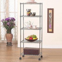 대피공간 5단 선반 냉장고 세탁실 틈새 수납장 세제 정리함 이동식 트롤리 수납함 진열대