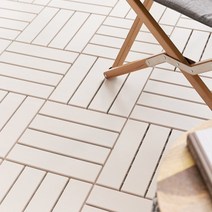 자취생활연구소 일자형 바닥재, 아이보리, 4Ea