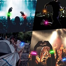 야간 LED 밴드 띠 반사 야광 발광 안전 라이트밴드 슬랩밴드 암밴드, 오렌지