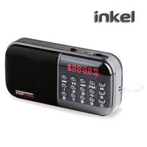 인켈 충전식 휴대용 효 라디오, IK-WR10, 블랙
