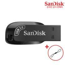 샌디스크 울트라 쉬프트 CZ410 USB 3.0 메모리 + USB 고리, 64GB
