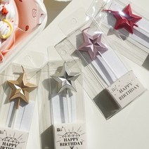 별 모양 케이크 파티 초 [예쁜 촛불 미니 별초 생일초 크리스마스 케익 기념일 축하 캔들], 레드, 레드