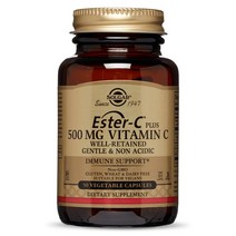 솔가 에스터-C 플러스 비타민 C 500mg 베지캡슐 글루텐 프리 비건 무설탕, 50개입, 1개
