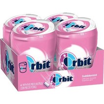 [미국 직구] Orbit 버블민트 슈가프리 껌 55ct 4pack, 상세참조, 수량