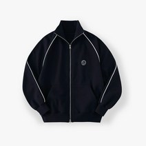 LAFUDGESTORE 라퍼지스토어 SS Ver.파이핑 오버핏 스웨트 집업_Midnight Blue_국내매장정품