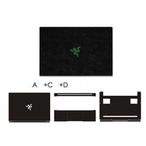 노트북스킨 커버 시트지 보호 kh razer book 13 2020 2021 razer blade 14 rz09-0370 14 블레이드 15.6quot용 특수 가죽 데칼, 2020년 13권, 블랙 에이씨디