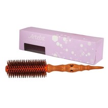 아르떼 뿌리볼륨 열판 롤 돈모 브러쉬 드라이 헤어 빗(1호~7호), 브라운 4호