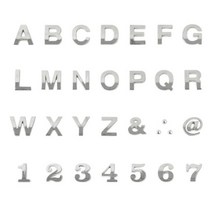 부착형 레터링 입체문자(은색) 숫자 0번~9번 영문 A~Z, 십자가