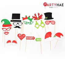 파티해 파티 케이크 토퍼&픽, I10_크리스마스파티프롭스세트(19개입)