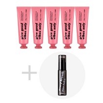 신디픽 / 차차 구취제거 핑크치약 5개 + 사은품 증정, 브레스미스트 스트롱민트향 10ml, 언파 차차치약(핑크) 100g 5개