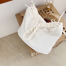 더퍼플 독특한 스트랩 블랙 앤 화이트 캔버스 숄더백crossbody bag 숄더백 미니백 크로스백 핸드백 여성가방 여성숄더백 버킷백 여성핸드백 여성크로스백 여성토트백 미니크로스백 여성미니크로스백 에코백 쇼퍼백
