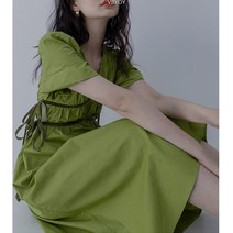 VSYOY 빈티지 프렌치 브이넥 원피스