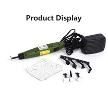 샌딩기 샌더 전동 사포 수동 미니 원형 벨트 샌드페이퍼 빼빠 110v-220v 18w 그라인더 도구 기계 펜 유형 diy 모델 금형 홈 전기 연삭 도구, 하얀