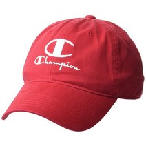 챔피온 Champion 남성용 워싱 릴렉스 더블 로고 모자 블랙