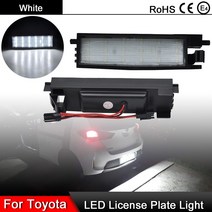 링라이트Toyota Auris Aygo Avalon Corolla Yaris Solara Camry Rav4 Vanguard Scion LED 번호판 라이트 램, 한개옵션0