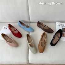 멜팅브라운 [멜팅브라운] 여성 캐주얼 코듀로이 스트랩 플랫슈즈