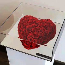 결혼기념일 1주년 선물 곰돌이꽃 장미 곰돌이 a08, 단일사이즈, 30x30x10cm 러브 레드