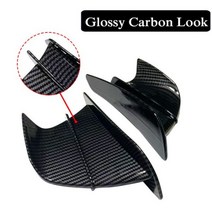 오토바이 윙렛 페어링 레이싱 윙 키트 스포일러 BMW R1200GS R1250GS LC S1000R RR 야마하 R1 R3 스즈키 두카티, Glossy Carbon Look
