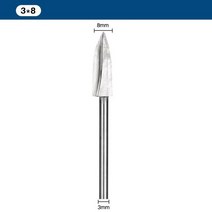 우드카빙키트 접목도 조각도 xcan 3mm 생크 나무 조각 비트 3-8mm 카바이드 연삭 버 목공 드릴링 조각 조각 비트 목공 도구, 3x8mm