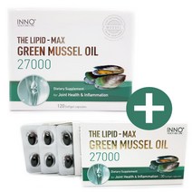 이노헬스 뉴질랜드 초록 입 홍합 추출 오일 27000 고함량 그린 GREENMUSSEL 120정+30정 5개월분, 120정+30정(5개월분)