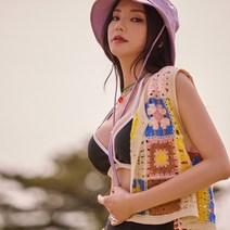 위크나인 빈티지 베스트 민소매 비치웨어 조끼