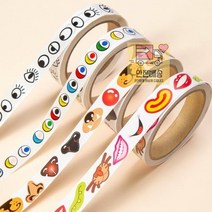 눈코입_얼굴만들기_롤스티커 CF2B, 컬러 입