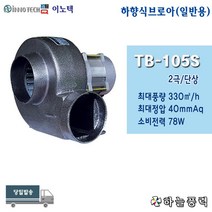 이노텍/소형송풍기/하향식브로아/원형베이스/집진기/고기냄새제거/급배기팬/100파이덕트/단상/일반용///////TB-105S, 삼상(산업용전압)