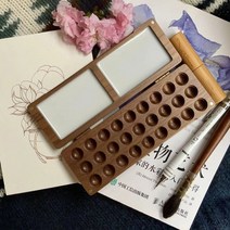 여행드로잉 수채 휴대용 어반스케치 핸드북 팔레트, 흑단 경첩