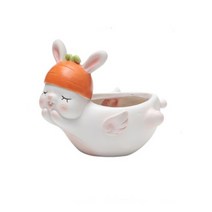 ROOGO 루고 다육이 미니화분 동물 천사 토끼 (다육식물 불포함)