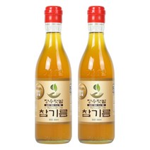 장수텃밭 통참깨100% 옛날 참기름 350ml 2병, 2개