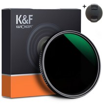 K&F Concept 55mm ND8-2000 가변 ND필터 캡포함 Japan AGC Glass Fader ND8-ND2000 Filter   Cap