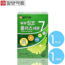 일양약품 징코플러스 1개월분 영양제, 1박스, 30정