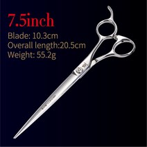 FENICE-일본 철강 전문 미용 가위 7/7 5/7 75 인치 JP ATS314, 7.5 inch