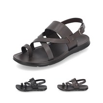 엘칸토 인텐스 남성 소가죽 링 스트랩 샌들 2cm LCMW12I326