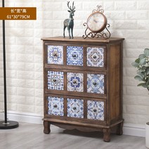 엔틱 빈티지 레트로 오리엔탈 프로방스 우드 콘솔 수납장 침실거실장 미니사이드협탁서랍장 거실 오디오 장식장, O