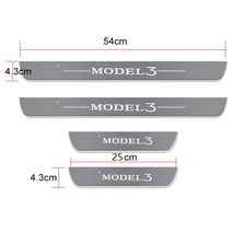 테슬라 모델 3 X S Y P100D MODEL3 자동차 웰컴 도어 조명 씰 라이트 로고 램프 LED 페달 장식 맞춤형, 03 4PCS SET