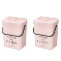 달팽이리빙 푸벨드마망 음식물 쓰레기통 5L, pink 2개
