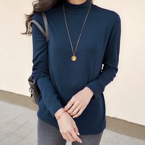 데일리앤 모앤 반폴라 레이온 기모 베이직 레이어드 티셔츠