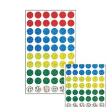 표시스티커 체크표시 강조표시 홀로그램 12MM 4매 문구스티커 스티커부착