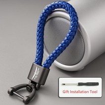 오토바이 용품 부품 혼다 골드 윙 1800 용 액세서리 맞춤형 로고 오토바이 꼰 로프 열쇠 고리 금속, 03 Blue