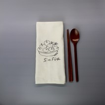 반애썸 무형광 키친크로스 소창행주(27X47cm) 2겹 3겹 카페행주 테이블매트 티매트, 생면 3겹 소창키친크로스(27X39)/레터링+자수, 5장